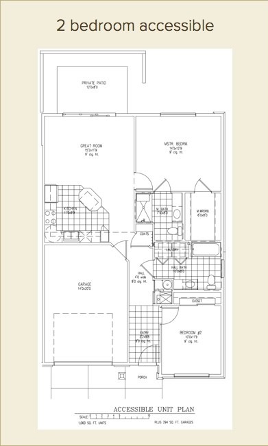 2 Bedroom Accessible Townhome